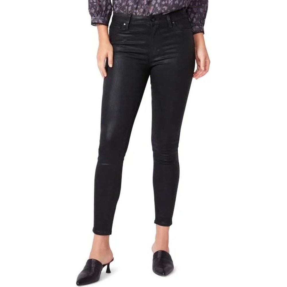 Paige‎ High Rise Muse Black Fog Luxe Coating Coated Slim Jeans 31 NEW
